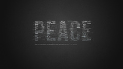 Minimalistic text peace Typography