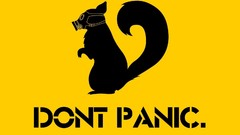 Minimalistic text squirrels gas