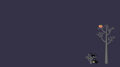 Minimalistic Trees Birds cats
