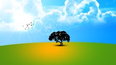 Minimalistic Trees vectors skyscapes