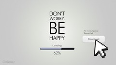 Minimalistic Typography Loading happiness
