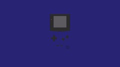 Minimalistic vectors gameboy navy