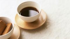 Minimalistic white coffee