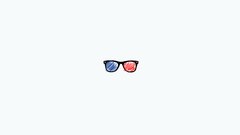 Minimalistic white glasses 3d