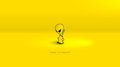 Minimalistic yellow alien
