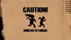 Minimalistic zombies funny burning