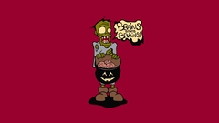 Minimalistic zombies Halloween funny