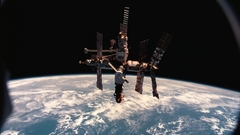 Mir from Space shuttle