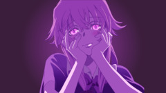 mirai nikki gasai yuno yandere Anime anime girls pink eyes face
