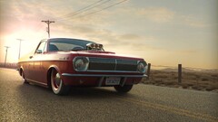 mirrored muscle cars red cars