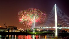 Missouri fireworks Bridges cityscapes