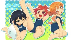 Mitsudomoe school swimsuits