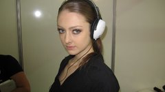 Model ) With headphones