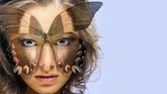 Models faces Butterflies