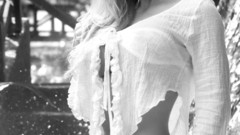 Models grayscale sideboobs