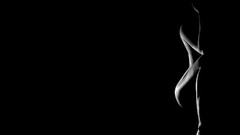 Models woman black background