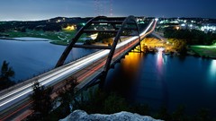 Modern Austin Bridges lakes urban rivers cityscapes