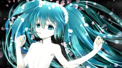 Modern blue hair long hair anime girls hatsune miku vocaloid