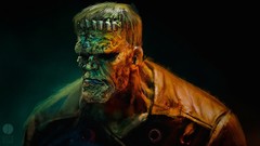 Modern paintings Frankenstein science fiction digital art 