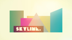 modern vintage digital art artwork skyline Simple Background
