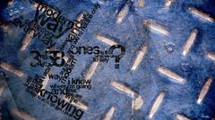 Modern way words texture