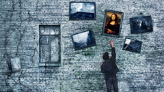 Mona Lisa street wall