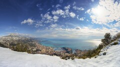 monaco landscape snow sky