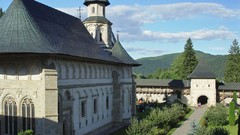 Monastery architecture blue skies