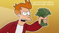 Money cartoons Futurama credit card fry Quotes shut up serials 