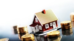 Money coins currency houses minimalistic