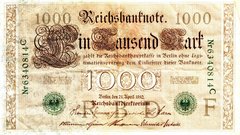 Money German reichsmark reichsbanknote
