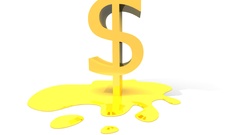 Money signs Symbols white background Euro graphics 3d golden