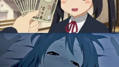 Money tears funny blush anime girls comedy k - on nakano azusa 