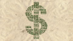 Money text Typography infographics