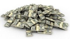 Money virtual 3D view dollar bills