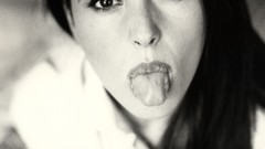 Monica Bellucci grayscale monochrome