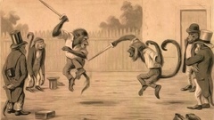 Monkeys fencing