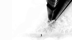 monochrome abstract digital art white background artwork