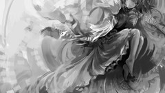 Monochrome anime girls short hair touhou alice margatroid video 