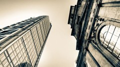 Monochrome architecture buildings window panes