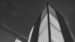 monochrome architecture gray building