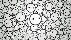 monochrome artwork circle