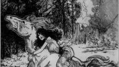 Monochrome artwork drawings Julie