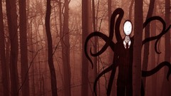 Monochrome artwork Slender Man