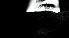 Monochrome blue eyes