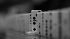 Monochrome board games dominos
