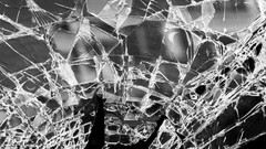 Monochrome broken glass