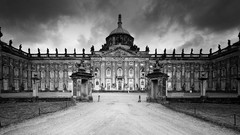 Monochrome buildings grayscale