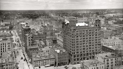 Monochrome buildings historic cityscapes old photography