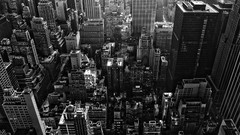 Monochrome buildings urban cities cityscapes grayscale